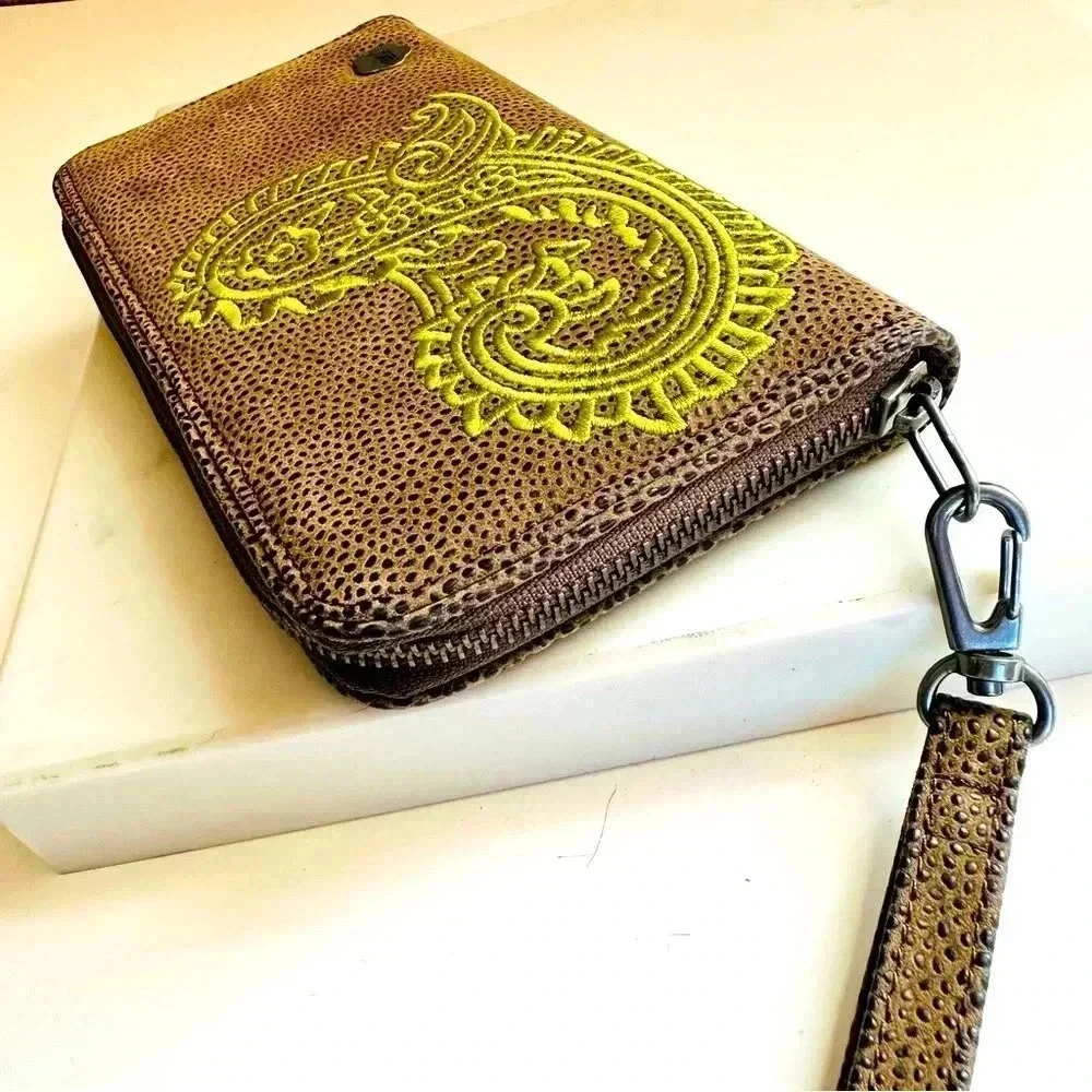 NWOT Haiku Embroidered Floral Large Zip Around Wallet
